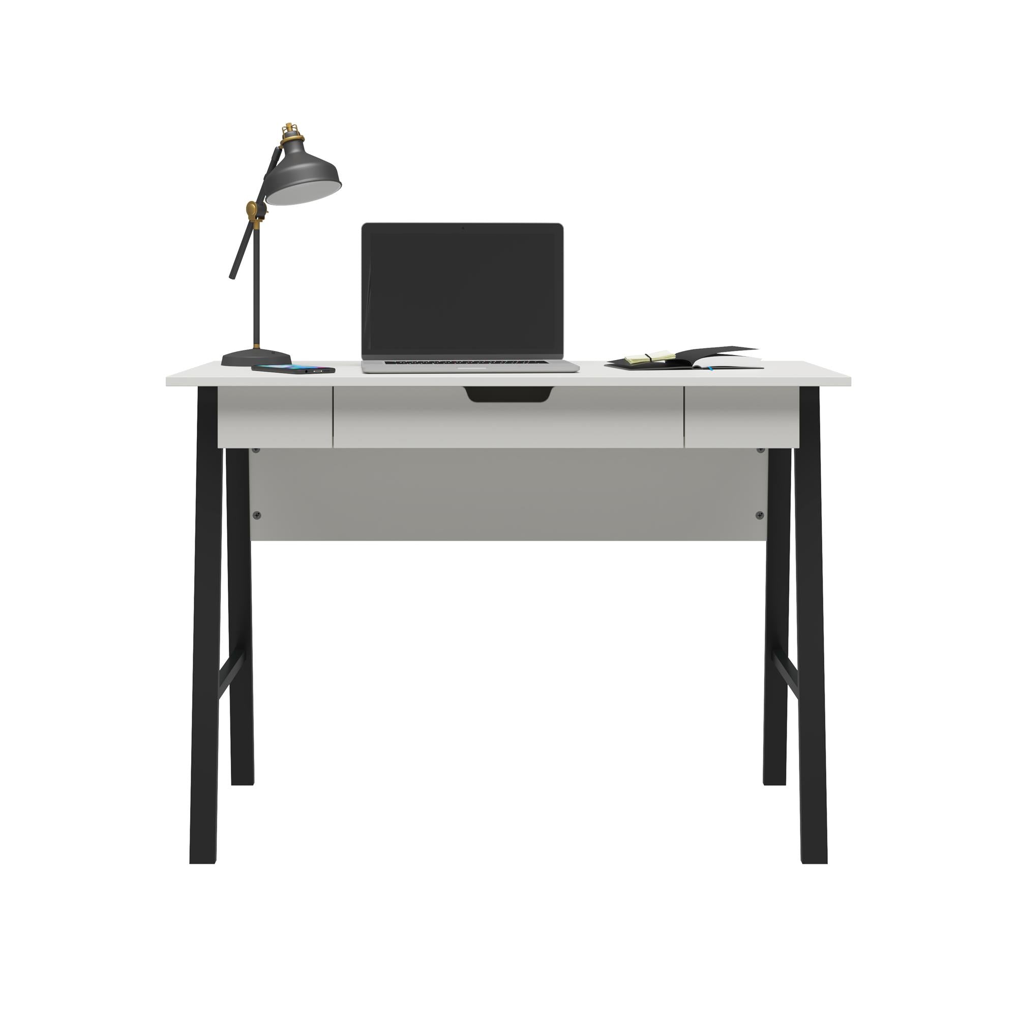 Ameriwood Home Oxford Computer Desk with Drawer - White/Black