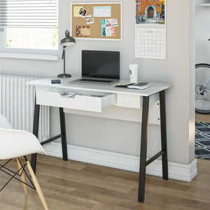 Ameriwood Home Oxford Computer Desk with Drawer - White/Black