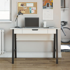 Ameriwood Home Oxford Computer Desk with Drawer - White/Black