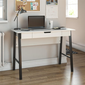 Ameriwood Home Oxford Computer Desk with Drawer - White/Black