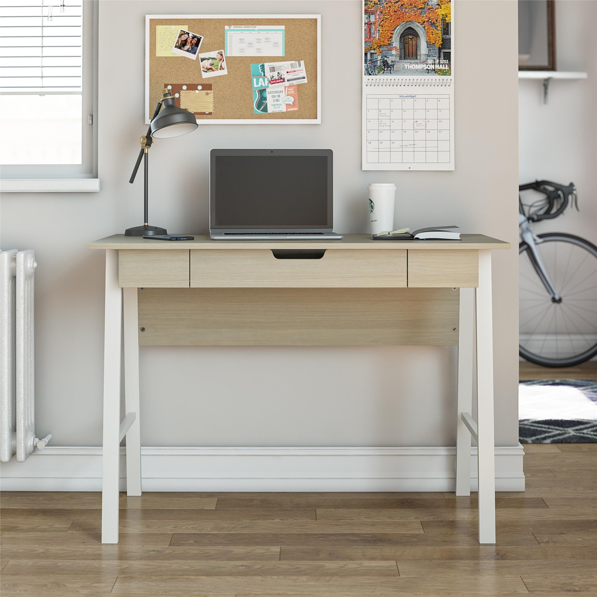 Ameriwood Home Oxford Computer Desk with Drawer - Pale Oak