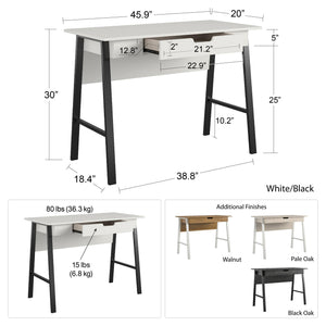 Ameriwood Home Oxford Computer Desk with Drawer - Pale Oak