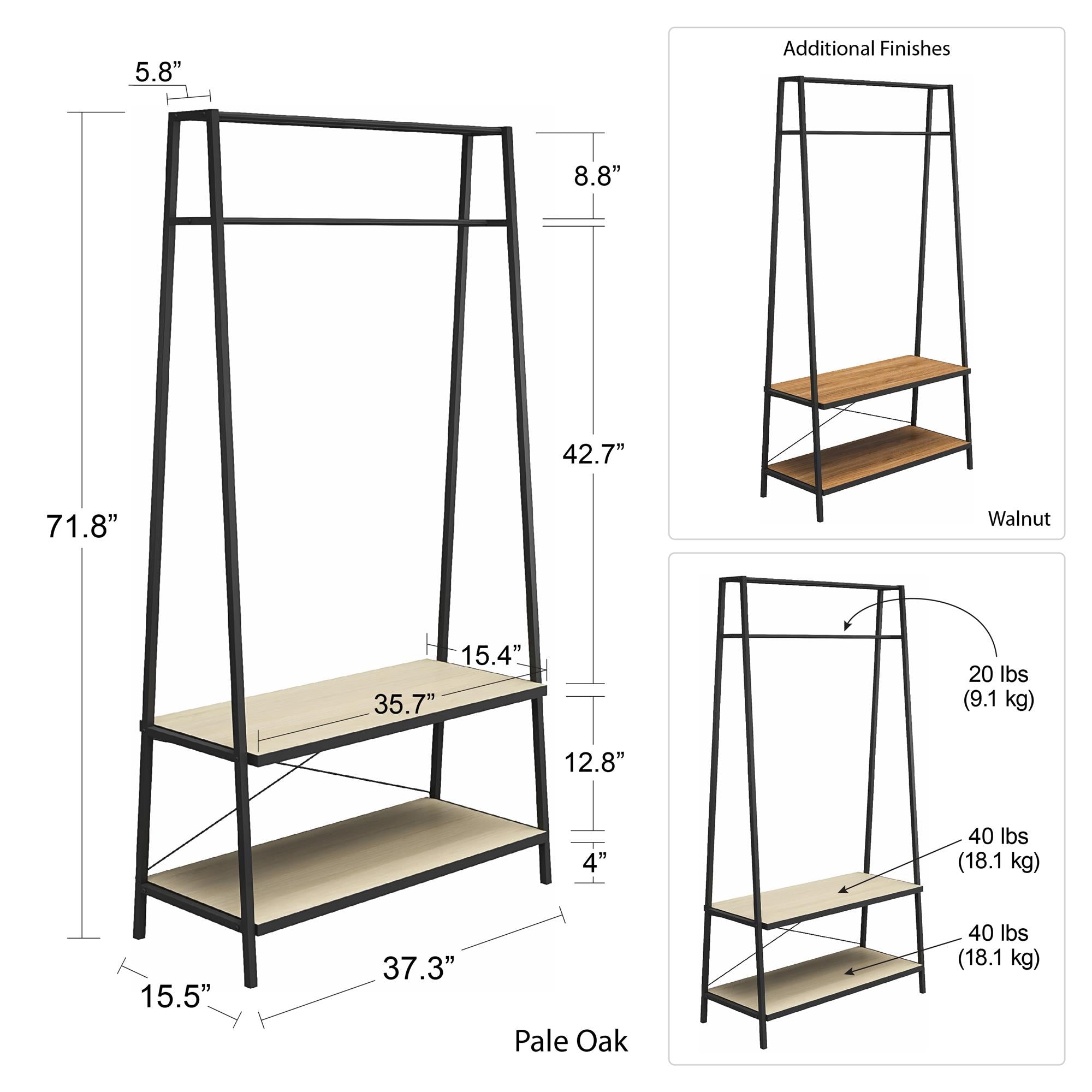 Ameriwood Home Drexel Closet Storage Rack - Pale Oak