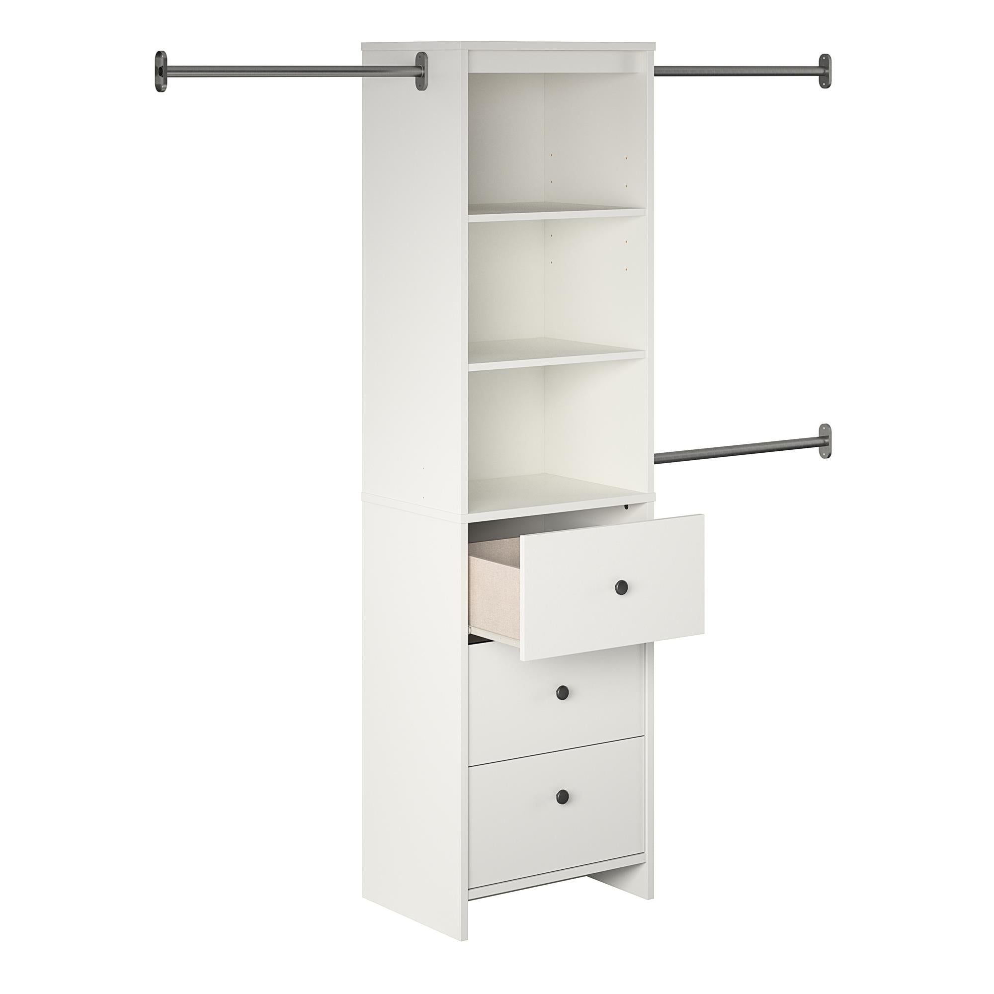 Systembuild Evolution Beckett Closet Storage Organizer - White