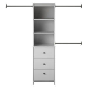 Systembuild Evolution Beckett Closet Storage Organizer - Dove Gray