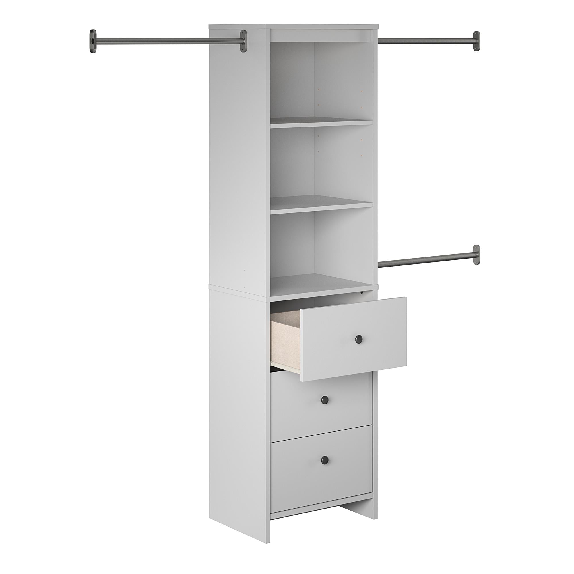 Systembuild Evolution Beckett Closet Storage Organizer - Dove Gray