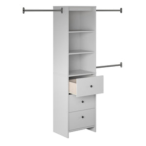 Systembuild Evolution Beckett Closet Storage Organizer - Dove Gray
