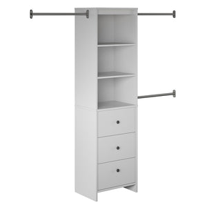 Systembuild Evolution Beckett Closet Storage Organizer - Dove Gray