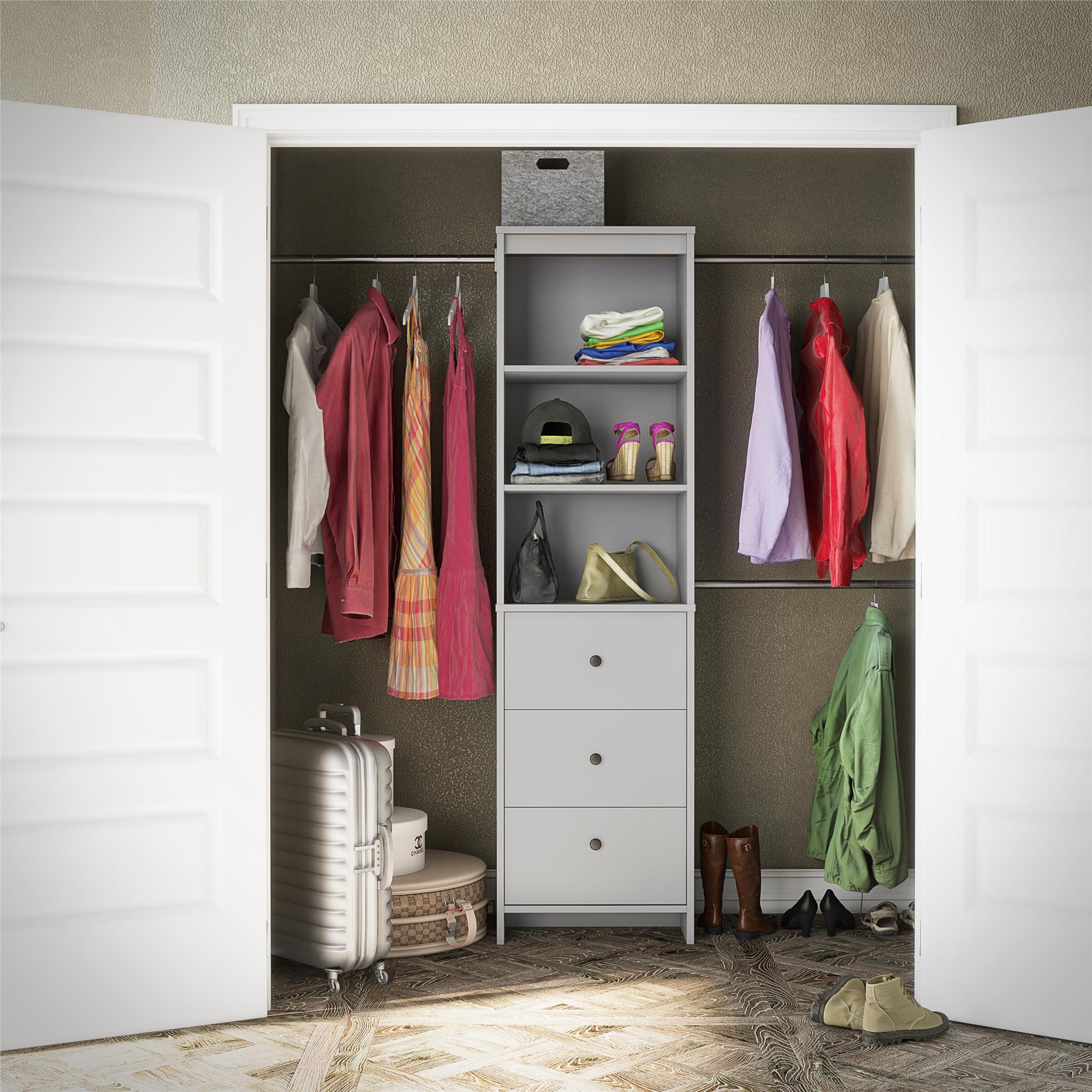 Systembuild Evolution Beckett Closet Storage Organizer - Dove Gray