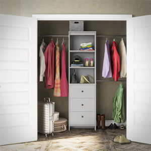 Systembuild Evolution Beckett Closet Storage Organizer - Dove Gray