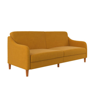 DHP Jasper Futon Sofa Bed - Mustard