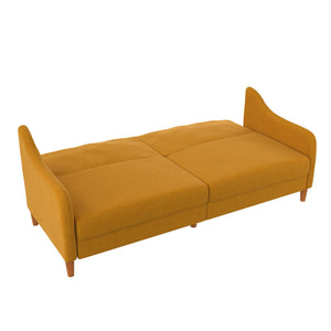 DHP Jasper Futon Sofa Bed - Mustard
