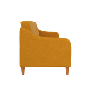 DHP Jasper Futon Sofa Bed - Mustard