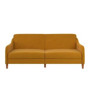 DHP Jasper Futon Sofa Bed - Mustard