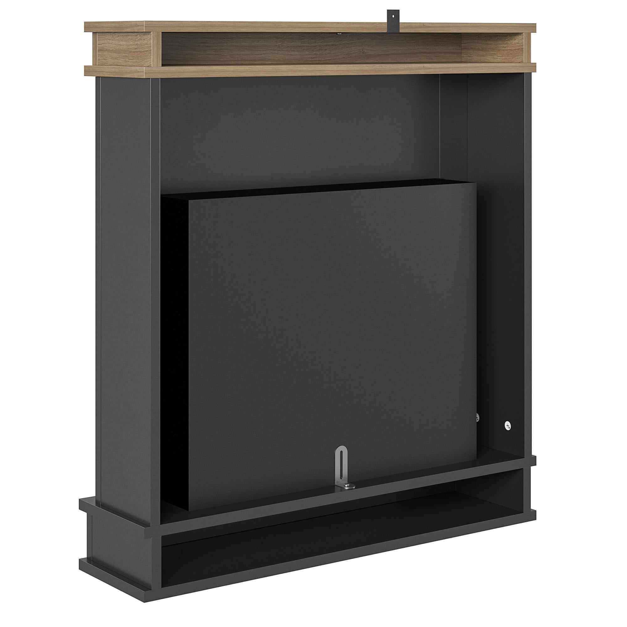 Ameriwood Home Mateo Electric Fireplace with Mantel and Touchscreen Display - Black