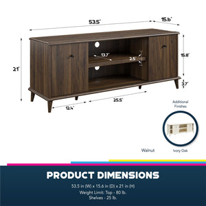 Ameriwood Home Farnsworth TV Stand for TVs up to 55" - Ivory Oak