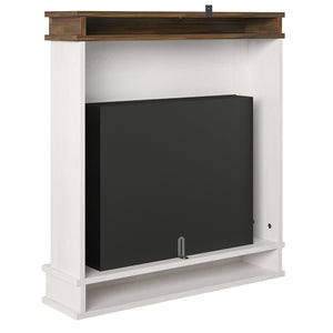 Ameriwood Home Mateo Electric Fireplace with Mantel and Touchscreen Display - Ivory Oak