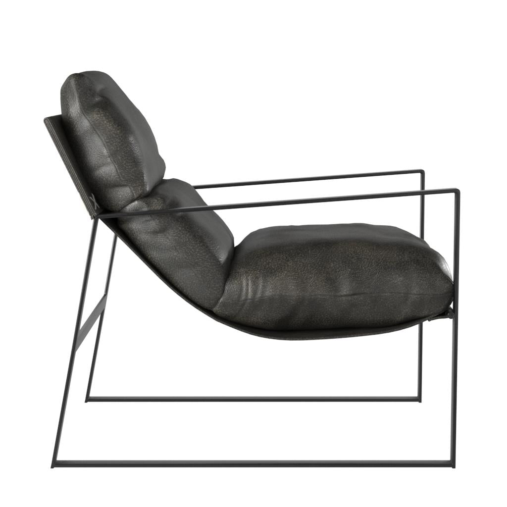 Cortney's Collection Varick Faux Leather Accent Chair - Espresso
