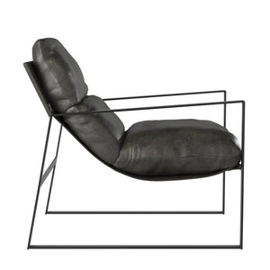 Cortney's Collection Varick Faux Leather Accent Chair - Espresso