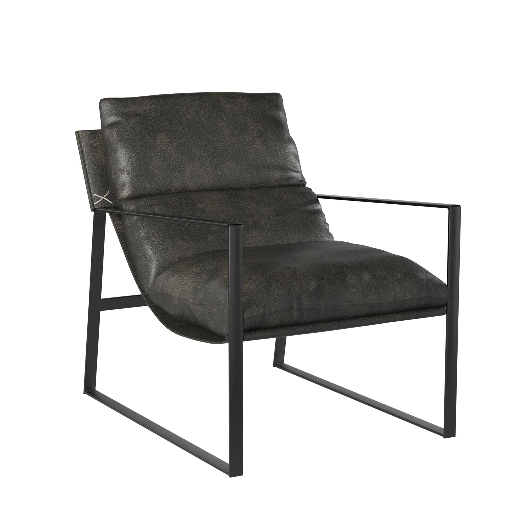Cortney's Collection Varick Faux Leather Accent Chair - Espresso