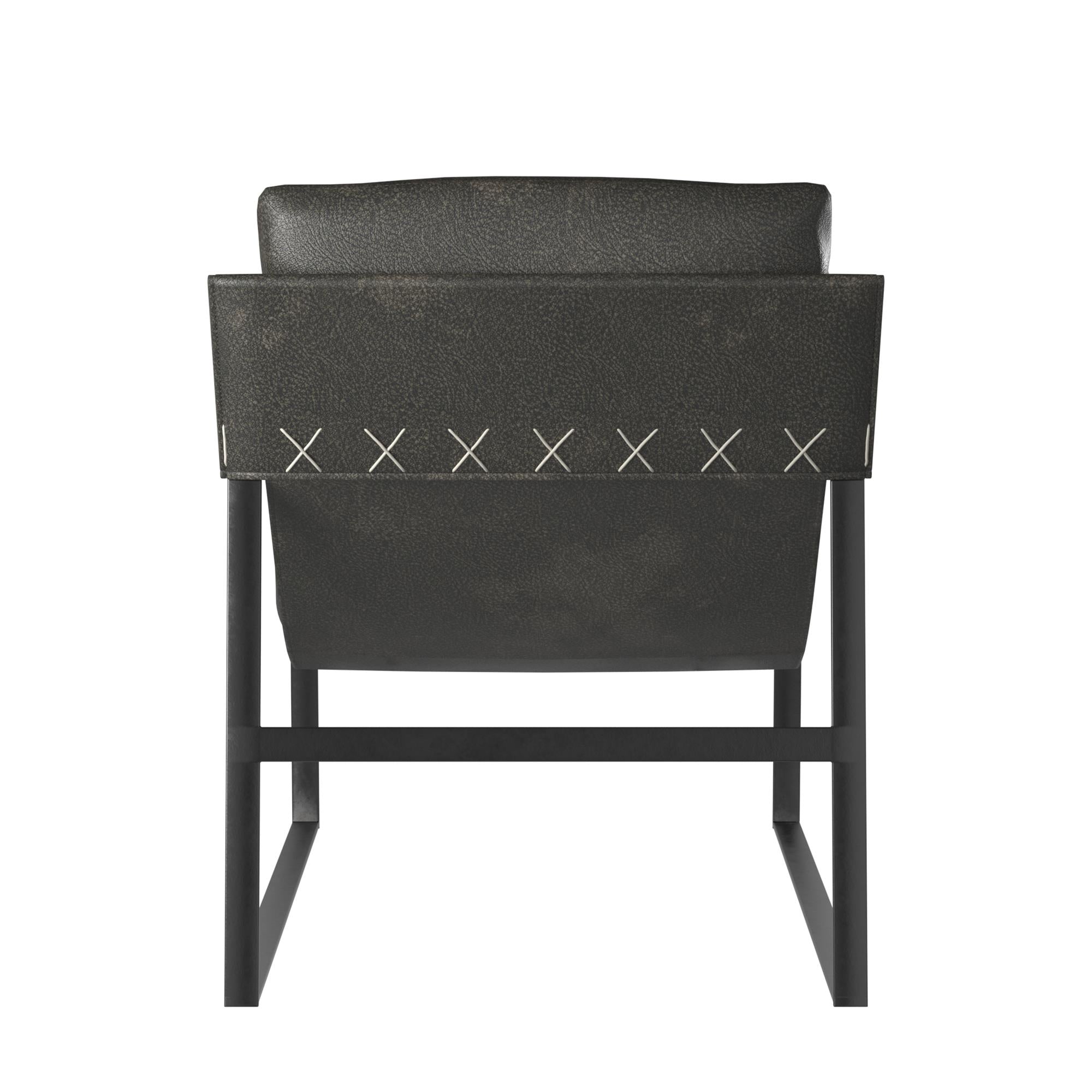 Cortney's Collection Varick Faux Leather Accent Chair - Espresso
