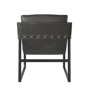 Cortney's Collection Varick Faux Leather Accent Chair - Espresso