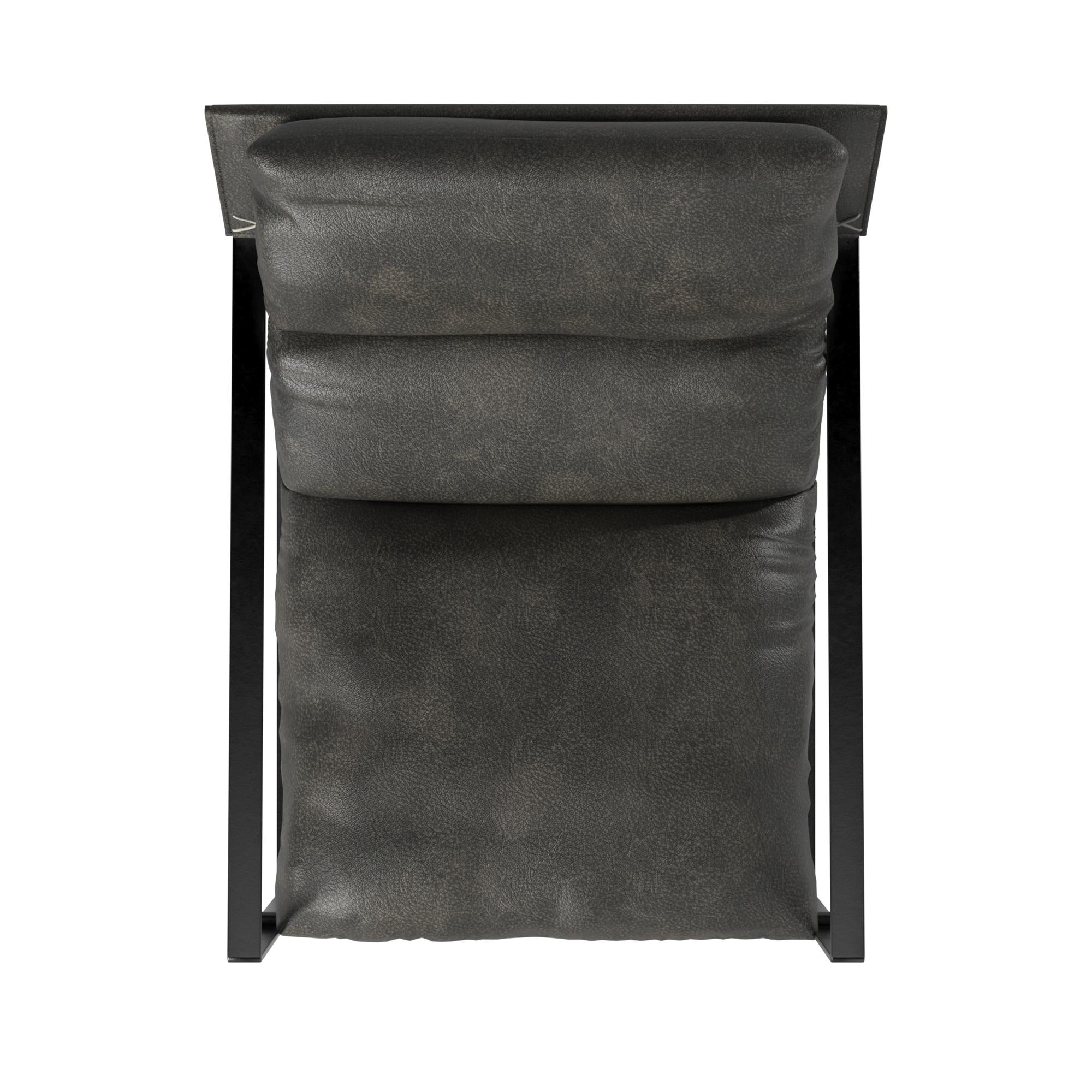 Cortney's Collection Varick Faux Leather Accent Chair - Espresso