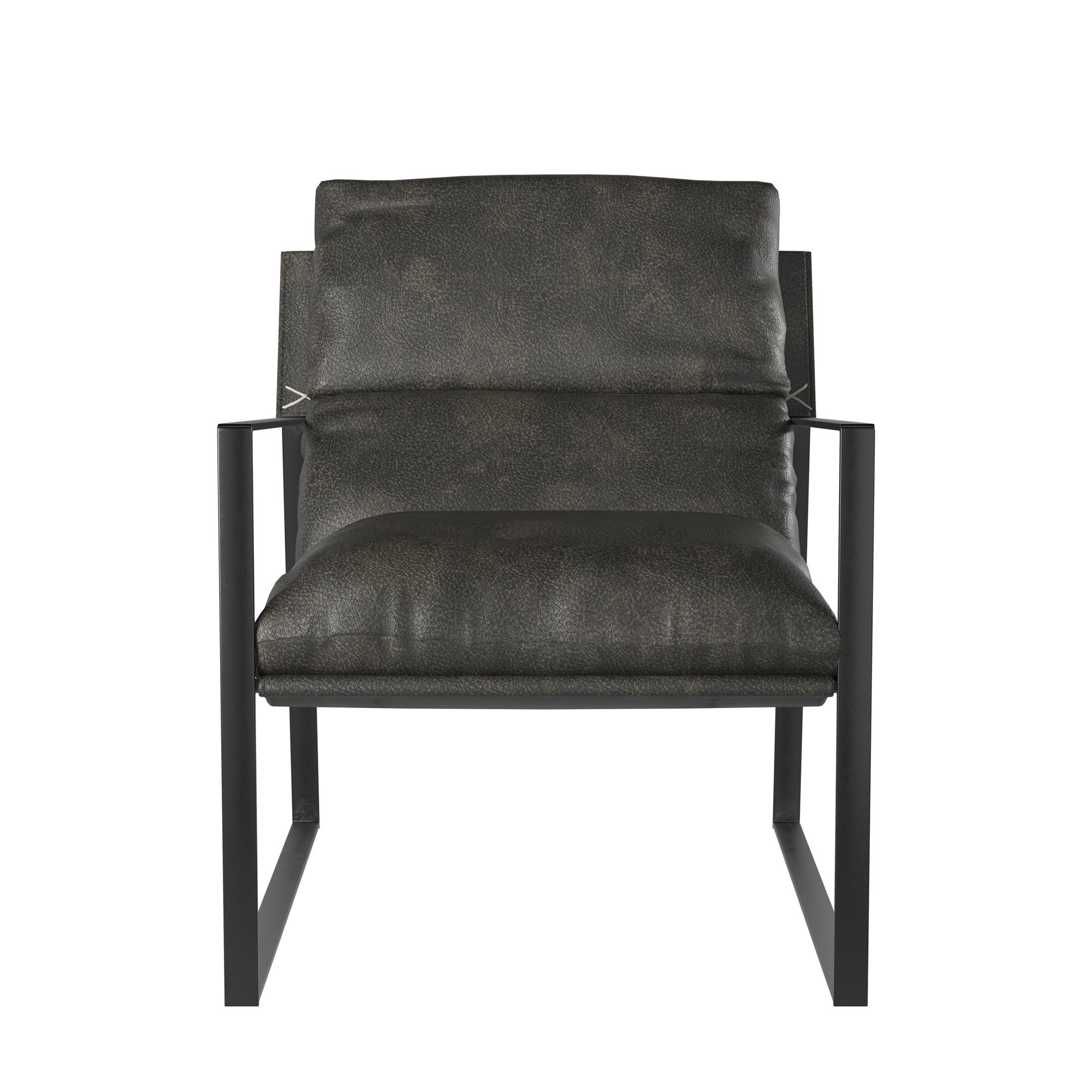 Cortney's Collection Varick Faux Leather Accent Chair - Espresso