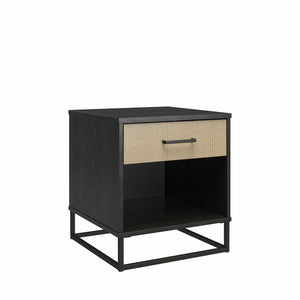 Novogratz Kelly Nightstand - Black Oak