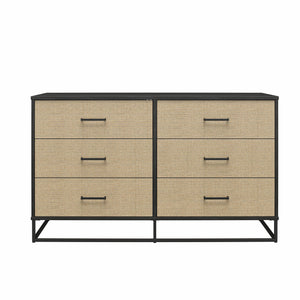 Novogratz Kelly 6 Drawer Dresser - Black Oak