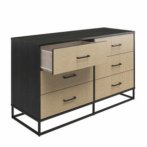 Novogratz Kelly 6 Drawer Dresser - Black Oak