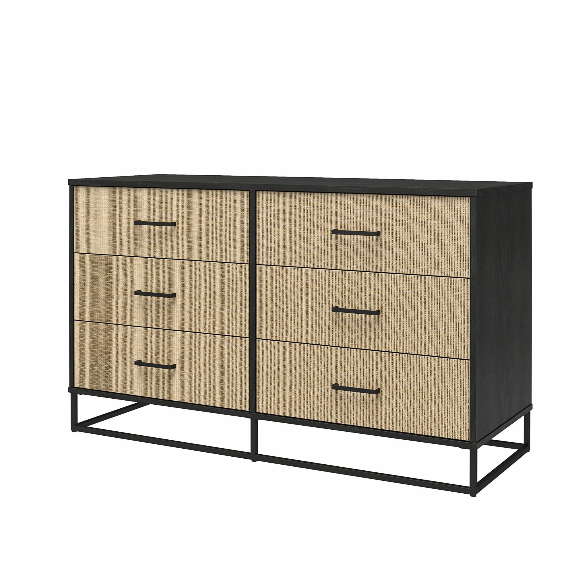 Novogratz Kelly 6 Drawer Dresser - Black Oak