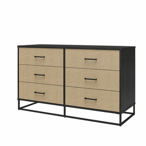Novogratz Kelly 6 Drawer Dresser - Black Oak