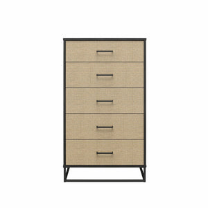 Novogratz Kelly 5 Drawer Dresser - Black Oak