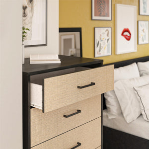 Novogratz Kelly 5 Drawer Dresser - Black Oak