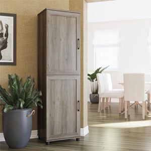 Systembuild Evolution Dwyer 2 Door Kitchen Pantry Cabinet - Gray Oak