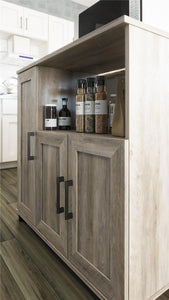 Systembuild Evolution Dwyer Microwave Stand - Gray Oak