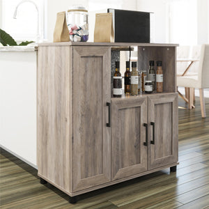 Systembuild Evolution Dwyer Microwave Stand - Gray Oak