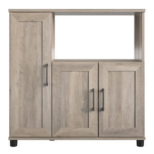 Systembuild Evolution Dwyer Microwave Stand - Gray Oak