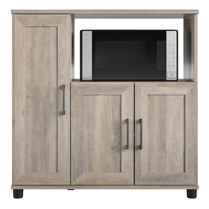 Systembuild Evolution Dwyer Microwave Stand - Gray Oak