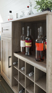 Systembuild Evolution Dwyer Bar Cabinet - Gray Oak