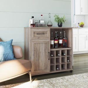 Systembuild Evolution Dwyer Bar Cabinet - Gray Oak