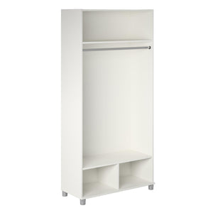Systembuild Evolution Lory 36" Wide Mudroom Cabinet - White