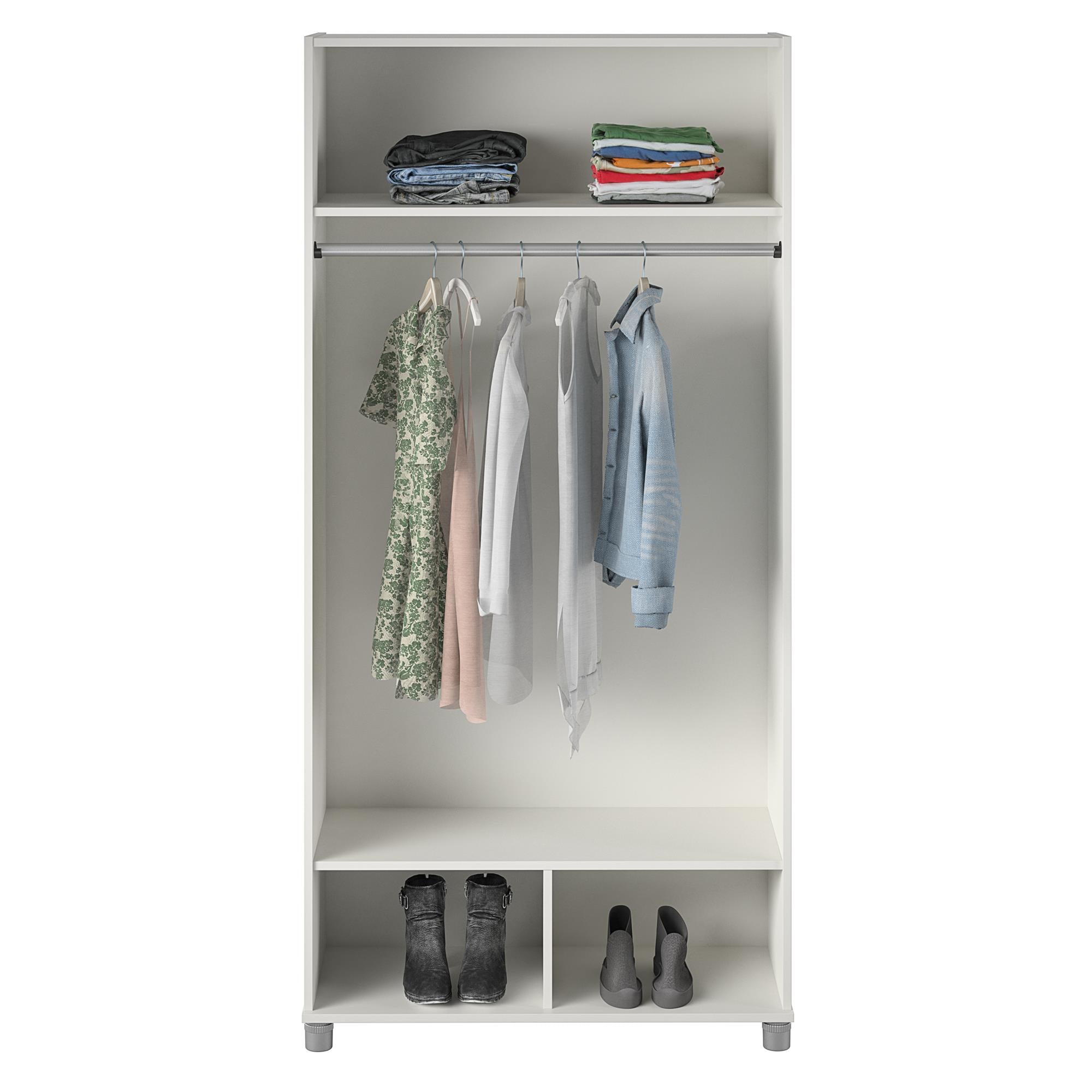 Systembuild Evolution Lory 36" Wide Mudroom Cabinet - White