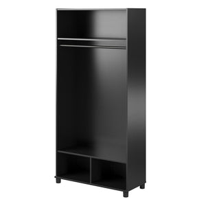 Systembuild Evolution Lory 36" Wide Mudroom Cabinet - Black