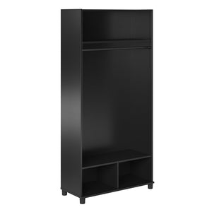 Systembuild Evolution Lory 36" Wide Mudroom Cabinet - Black