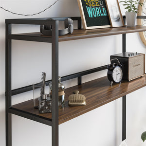 Novogratz Beverly Over-The-Bed Storage for Twin & XL Twin Beds - Florence Walnut