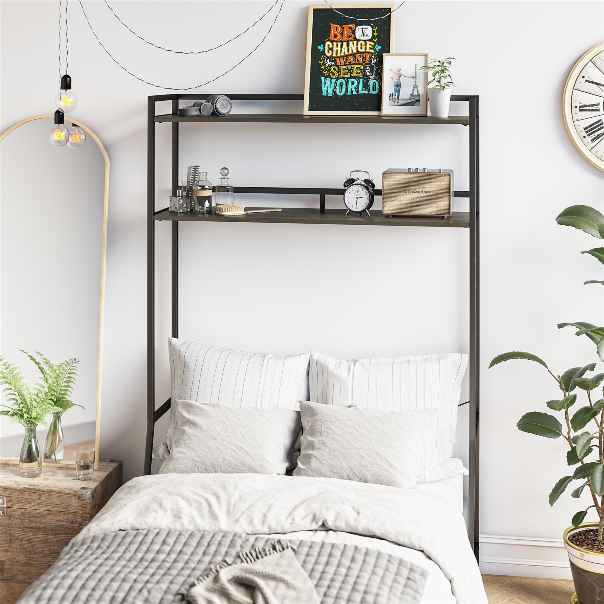 Novogratz Beverly Over-The-Bed Storage for Twin & XL Twin Beds - Espresso