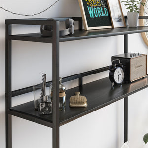 Novogratz Beverly Over-The-Bed Storage for Twin & XL Twin Beds - Black Oak