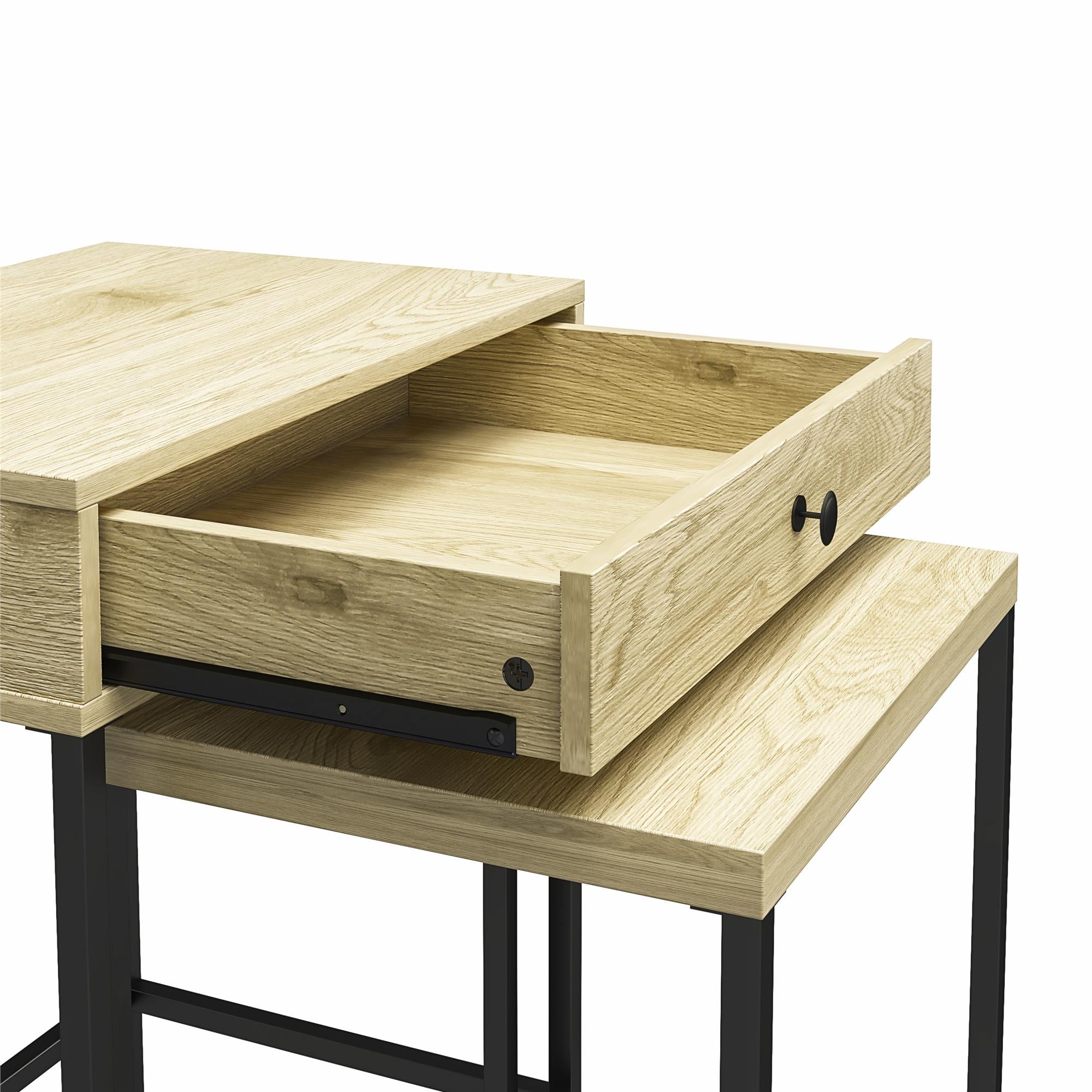 Ameriwood Home Brookville Nesting Side Tables - Natural